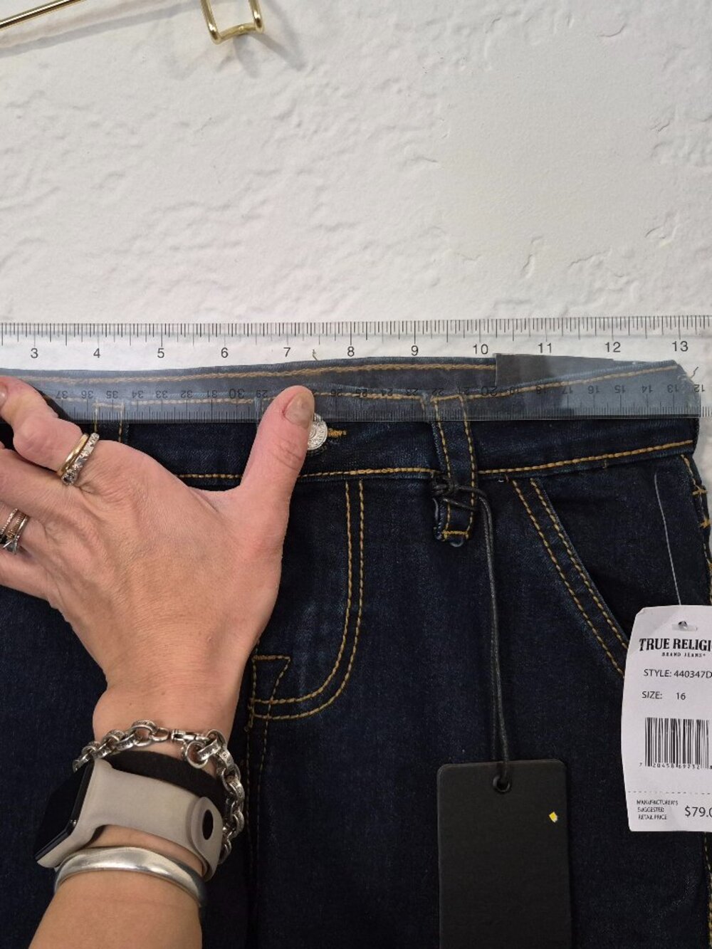 NWT True Religion Jeans, Boys Relaxed Straight Ricky, Size 16 - Picture 6 of 7